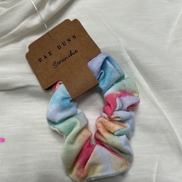 Rae Dunn Rainbow Pride Shirt with Tie Dye Scrunchie NWT Size XL - Picture 6 of 11